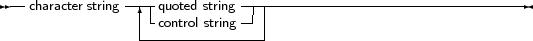 --character string--|quoted string ------------------------------------
                |-control string--|
                ----------------
     