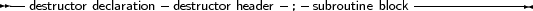 --destructor declaration-destructor header-;- subroutine block-------------
     